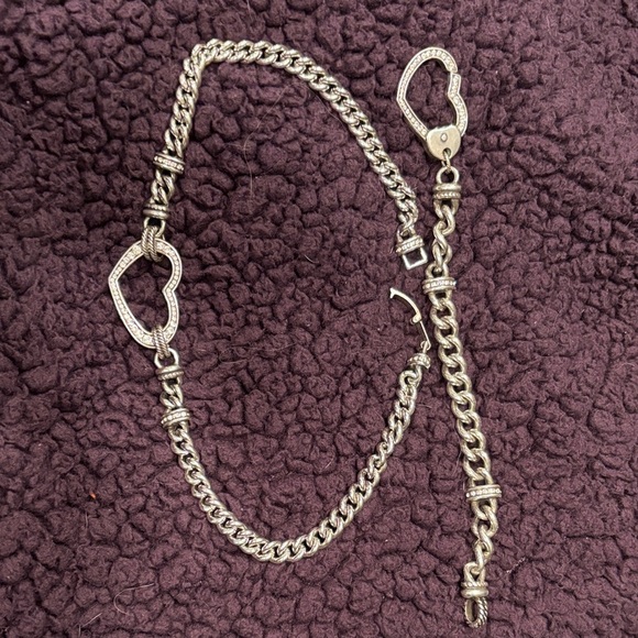 Silver Heart Chain Bracelet - Picture 1 of 5